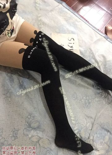 原味丝袜|袜类,臭连裤袜,酸臭。小兔子假高筒卡通印花连裤丝袜