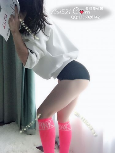 原味丝袜|袜类,臭棉袜,Fitness sister の Pink 荧光粉高筒棉袜