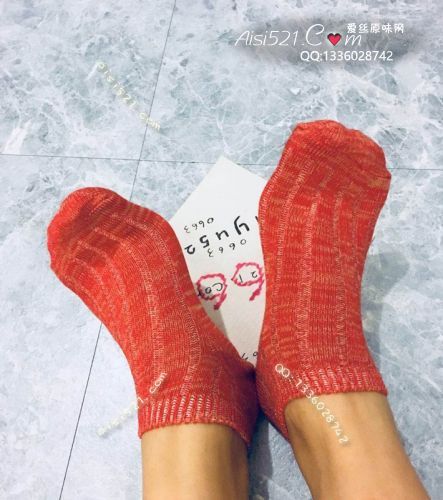 原味丝袜|袜类,臭棉袜,极臭系列の文艺红红红哒短棉袜