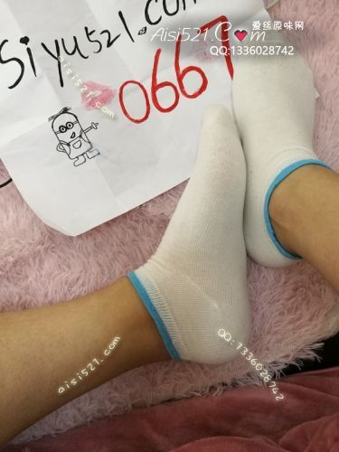 原味丝袜|袜类,臭棉袜,G年大吉白色蓝边小G闲置短袜