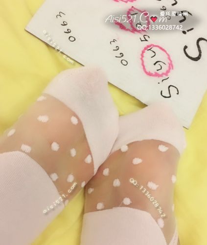 原味丝袜|袜类,臭船袜,童趣系列の又臭又香粉红波点小透明船袜