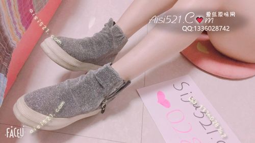 原味女鞋|鞋类,时装鞋,灰色星星厚底短靴