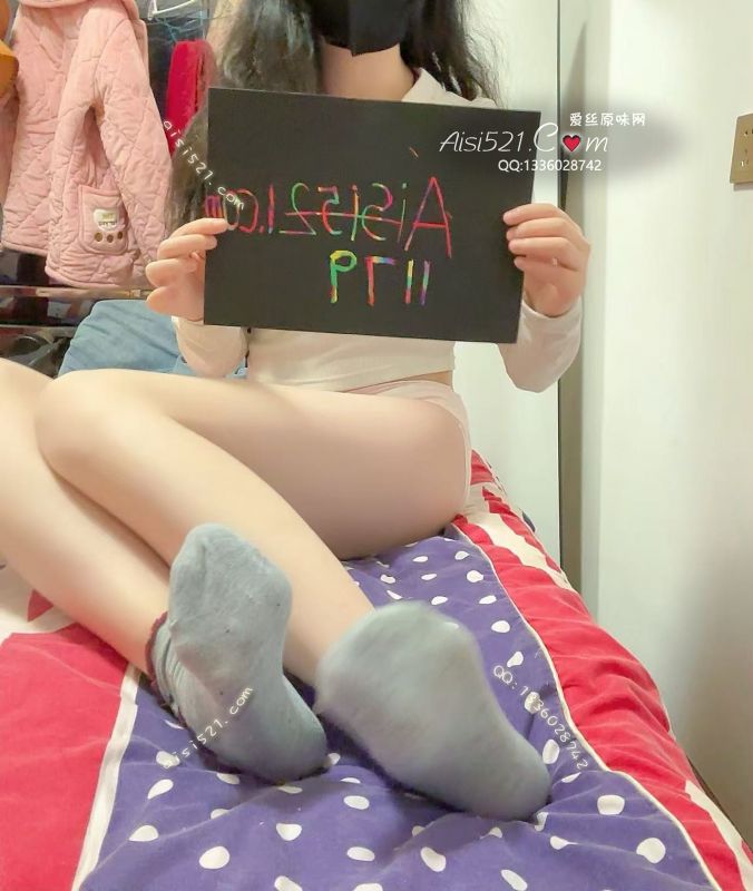 [梦梦]学生妹-深灰白短棉袜（穿3天）原味丝袜|袜类臭棉袜