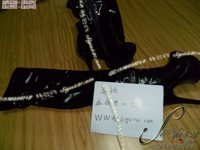 原味女鞋|鞋类,高中短靴,很不错的一双黑色长筒靴,喜欢就直接买喽