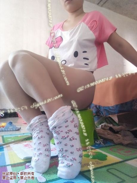 原味丝袜|袜类,臭棉袜,白色小碎花纯棉短袜