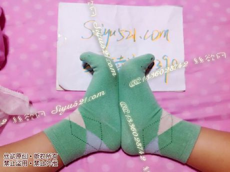 绿色棉短袜，味道足足的原味丝袜|袜类臭棉袜