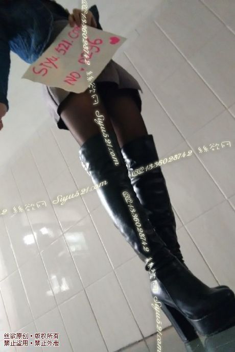 原味女鞋|鞋类,高中短靴,10公分高跟过膝长筒皮靴