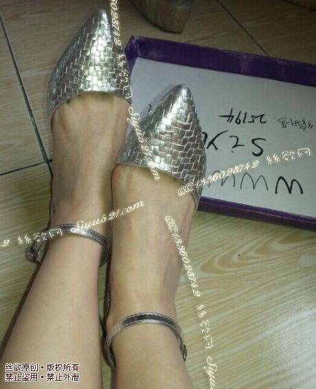 超级正点女人味儿的真皮女士太空银色高跟皮鞋原味女鞋|鞋类高中短跟