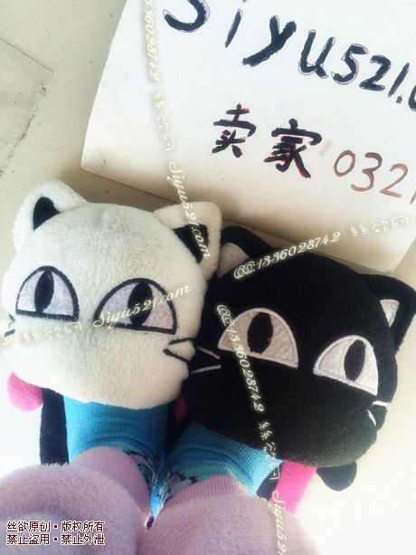 原味女鞋|鞋类,休闲平底,臭穿了3年喵咪可爱棉拖鞋