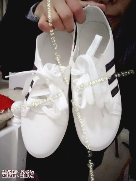 原味女鞋|鞋类,休闲平底,三道杠学生妹运动鞋