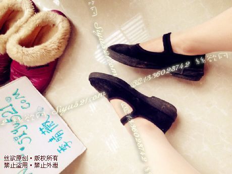 原味女鞋|鞋类,休闲平底,黑色平底舞鞋--爬过来舐鞋底呀，G孙子