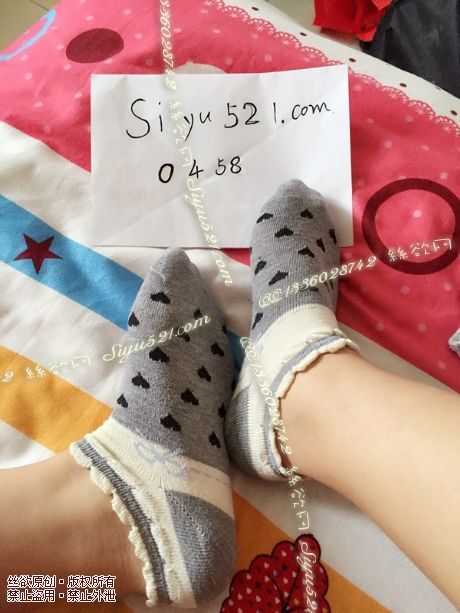 原味丝袜|袜类,臭棉袜,灰色波点花边纯棉短袜重味