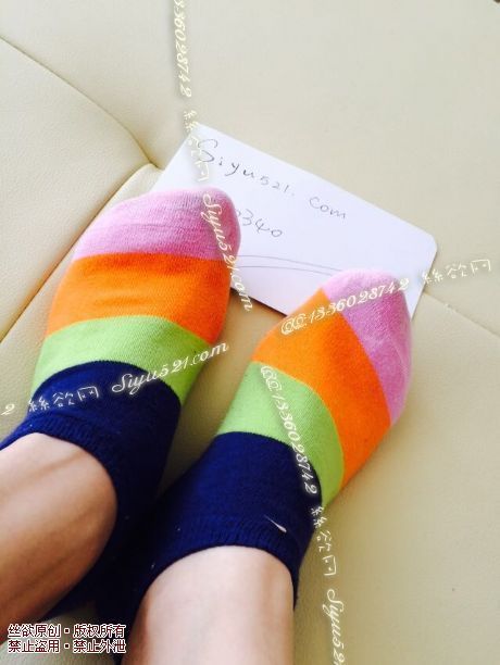 原味丝袜|袜类,臭棉袜,清纯系列之可爱学生条纹棉袜