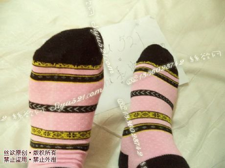 原味丝袜|袜类,臭棉袜,美美哒粉色条纹小棉袜袜亲亲哒