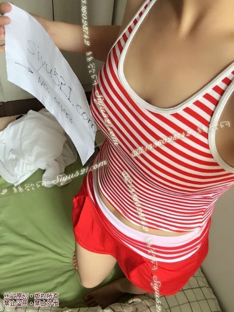 红白条海军风小可爱泳衣套装原味套装类其他套装