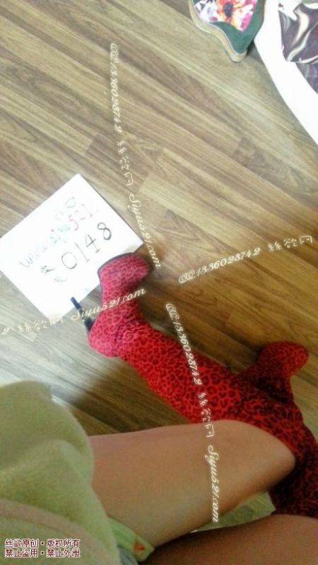 原味女鞋|鞋类,高中短靴,【皮肤白皙-白富美范儿】预定我的红色豹纹斑点过膝高跟靴