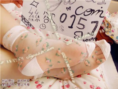 原味丝袜|袜类,臭短丝袜,半透明短襪-優雅水晶田園半透明短襪(重口現貨!現時只有一件)