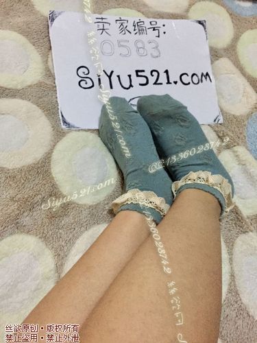 原味丝袜|袜类,臭棉袜,蓝色花边可爱小短袜