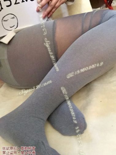 原味丝袜|袜类,臭连裤袜,萌灰色可爱花边丝袜