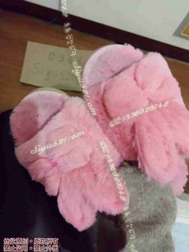 原味女鞋|鞋类,凉鞋拖鞋,穿了好久的玫粉色兔毛毛拖鞋,味道十足哦 重口的哥哥不要错过