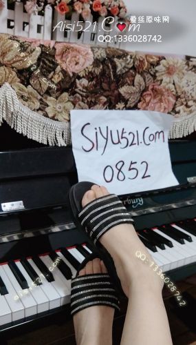 黑色水钻平底凉拖鞋原味女鞋|鞋类凉鞋拖鞋