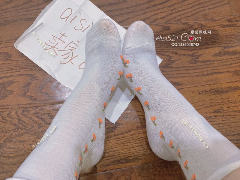 原味丝袜|袜类,臭棉袜,小清新花朵卷边棉袜少女