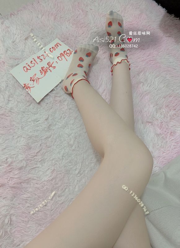 可爱草莓冰丝袜原味丝袜|袜类臭棉袜